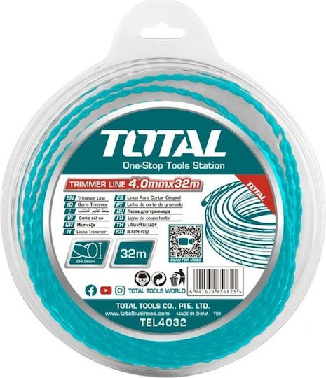 Total Round Twist Brush Cutter Trimmer Line 4.3mm 32m TEL4332