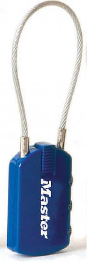 Master Lock 4684EURD Padlock with Cable Combination Blue 1pcs