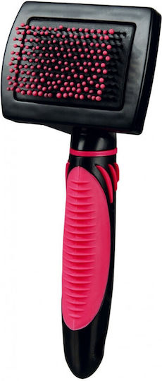 Trixie Brush for Short-Haired Dogs for Coat Grooming Red