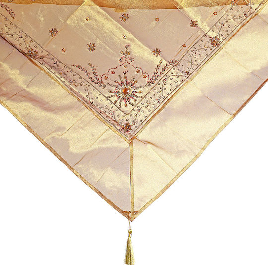 JK Home Decoration Goldfarbenes Platzdeckchen