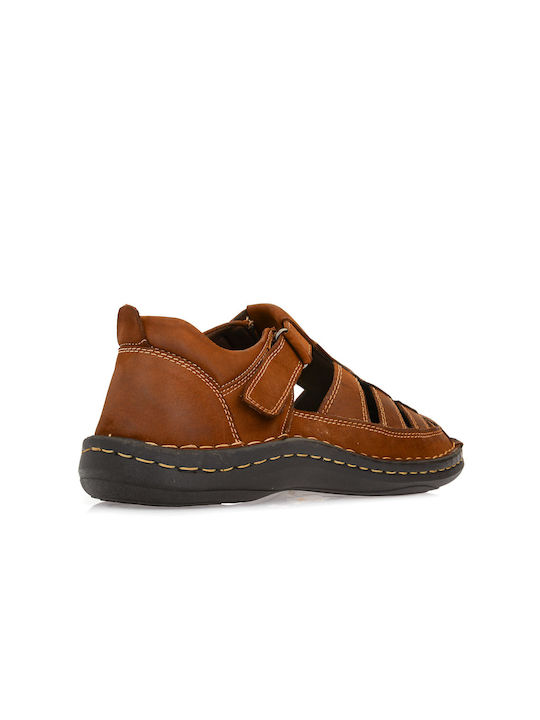 Gale Men's Leather Sandals Tabac Brown