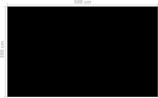 vidaXL Solar Rectangular Pool Cover Rectangular Black Pool Cover made of Polyethylene 500x300cm 500x300cm 1pcs