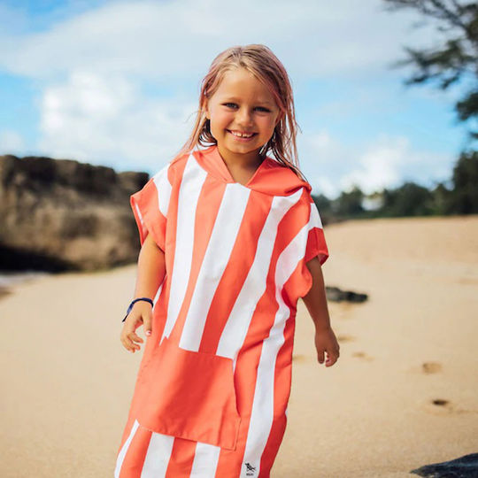 Dock & Bay Mini Kids Beach Poncho Red 56 x 42cm με Θήκη Μεταφοράς