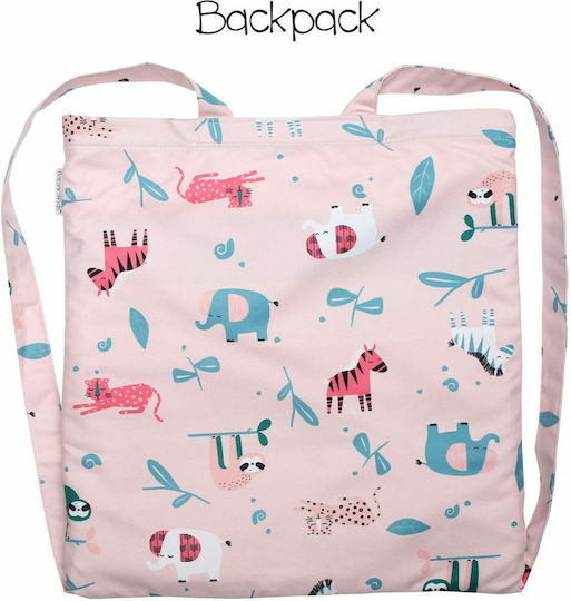 Flapjackkids Backpack Zoo Kinder-Strandtuch Rosa 145x71cm