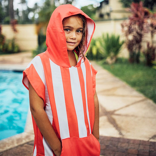 Dock & Bay Mini Kids Beach Poncho Red 56 x 42cm με Θήκη Μεταφοράς