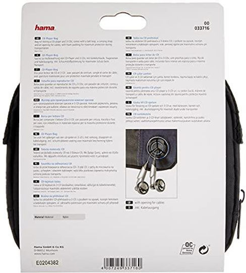 HAMA Portable Case CD & DVD Bag for CD Player and 3 CDs