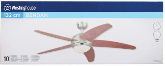 Westinghouse Bendan Ceiling Fan 132cm With Applewood Light Fixture