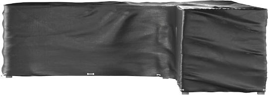 vidaXL Waterproof Couch Protective Cover 300x300x90cm in Black Color 2 Pieces
