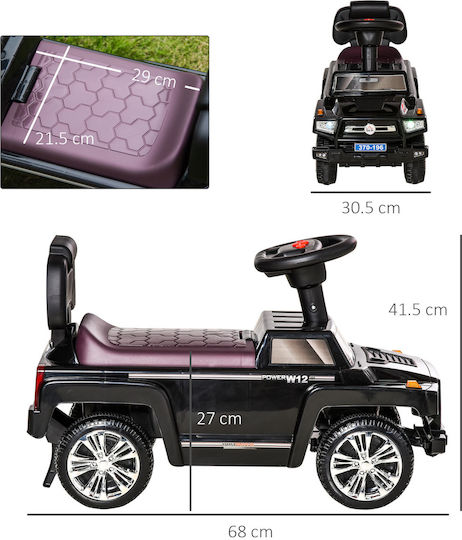HomCom Off Road Αυτοκινητάκι Ride On για 18+ μηνών Μαύρο