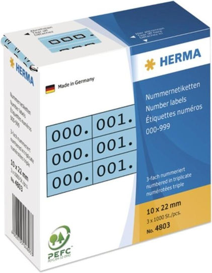 Herma Autocolante mici in Albastru Culoare 10x22mm