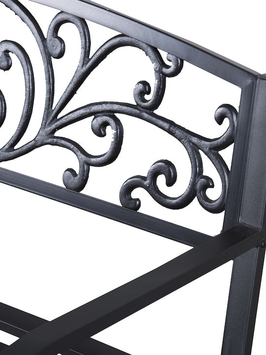 Bank Außenbereich Metallisch Schwarz 127x60x87cm