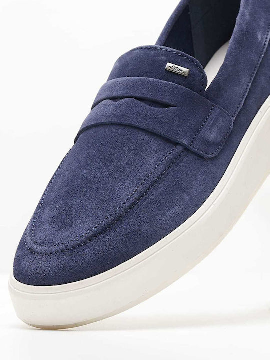 Suede Ανδρικά Loafers σε Μπλε Χρώμα