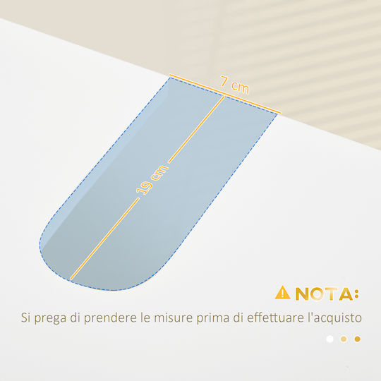 Kleankin Πάγκος χωρίς Νιπτήρα Μ60xΒ30xΥ65cm Λευκός