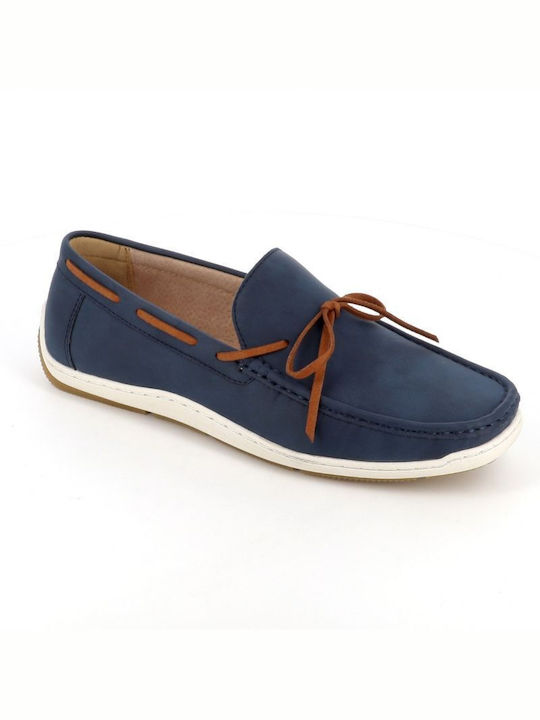 B-Soft Δερμάτινα Ανδρικά Boat Shoes σε Μπλε Χρώμα