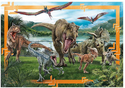 Puzzle pentru Copii Supercolor - Jurassic World pentru 4++ Ani 104buc Clementoni