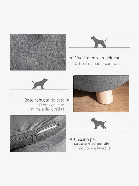 Pawhut Sofa Dog Bed Gray 70x47cm