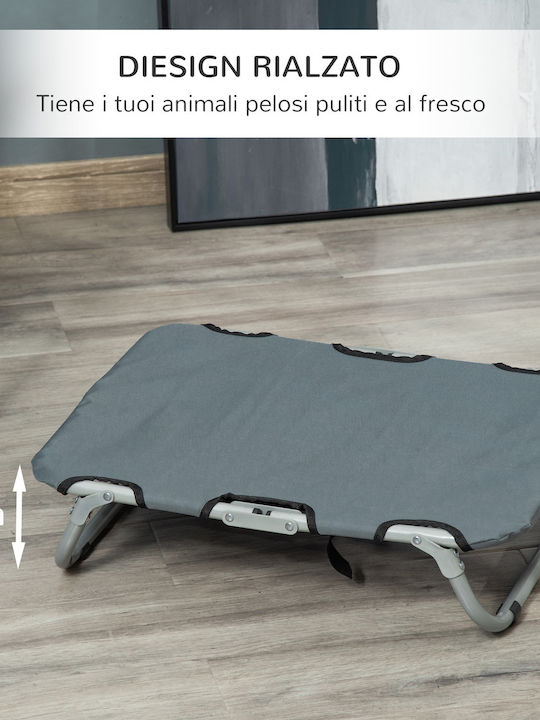 Pawhut Elevated Dog Bed Gray 59x46cm