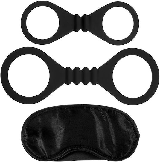 Me You Us Bound To Please BDSM Kit Blindfold Wrist & Ankle Cuffs σε Μαύρο Χρώμα