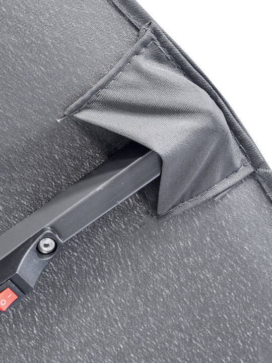 Umbrelă Rotundă Metalică Gri Φ2.95xÎ2.19m