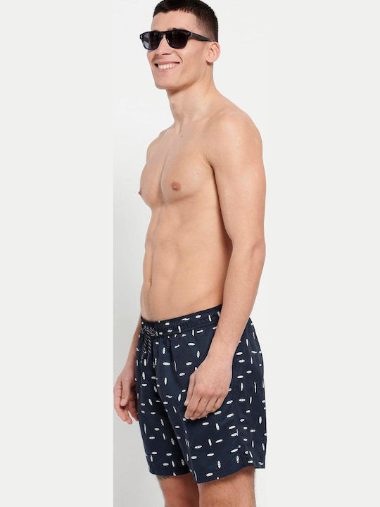 FBM007-02716 Herren Badebekleidung Shorts Marineblau mit Mustern