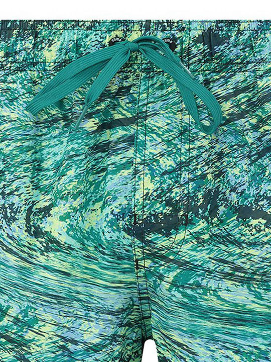 Men's Swimwear Shorts Green with Patterns