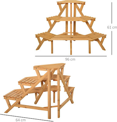 Outsunny 845-445 Wooden Plant Tower