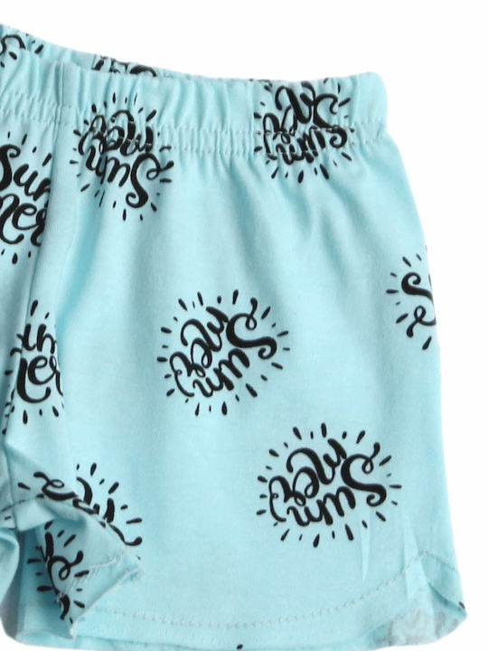 Dreams by Joyce Set Top & Bottom Kids Summer Cotton Pyjamas Turquoise