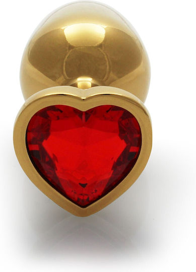 Shots Πρωκτική Σφήνα Small Gold / Ruby Red 6.9cm