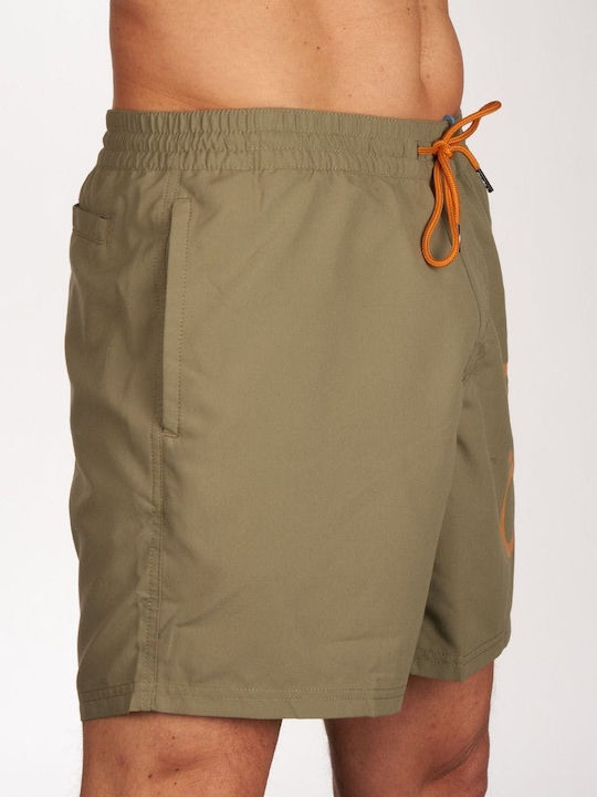 Original Cali 16" Men's Swimwear Shorts Khaki with Patterns