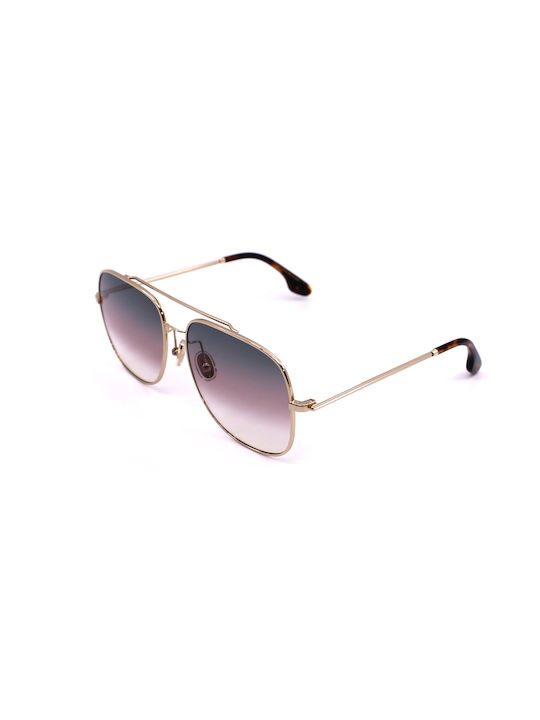 Victoria Beckham Unisex Γυαλιά Ηλίου με Ροζ Χρυσό Μεταλλικό Σκελετό και Πολύχρωμο Ντεγκραντέ Φακό VB215S 756