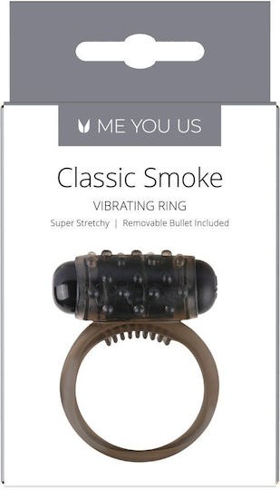 Me You Us Classic Smoke Vibrating Ring Μαύρο