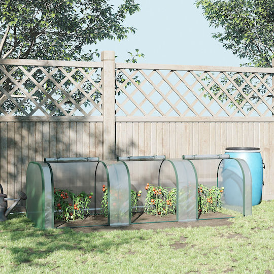 Outsunny Tunnel Greenhouse Tunnel with Metal Frame 2.95x1x0.8m