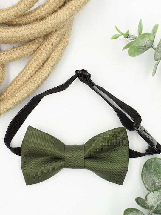 Handmade Monochrome Baby Bow Tie Green Khaki