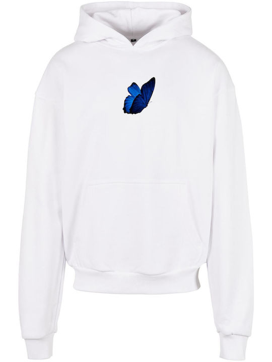 Mister Tee Men's Sweatshirt with Hood and Pockets White