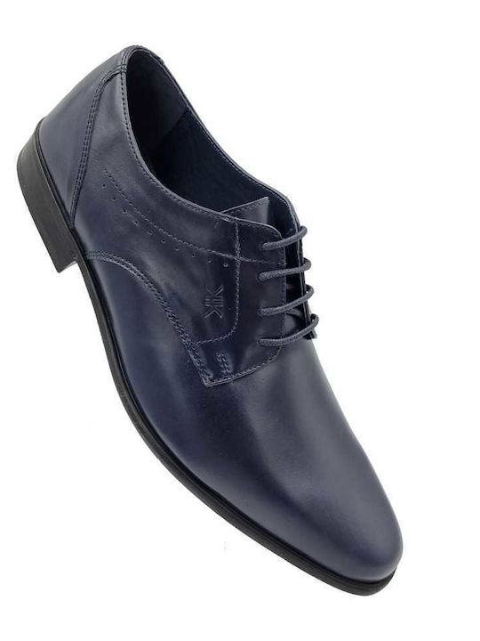 Kricket Men's Leather Casual Shoes Blue