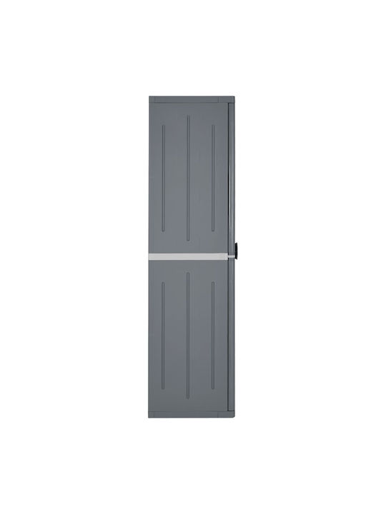 Double-leaf Polypropylene Outdoor Storage Cabinet with 4 Shelves 65x45x172 cm
