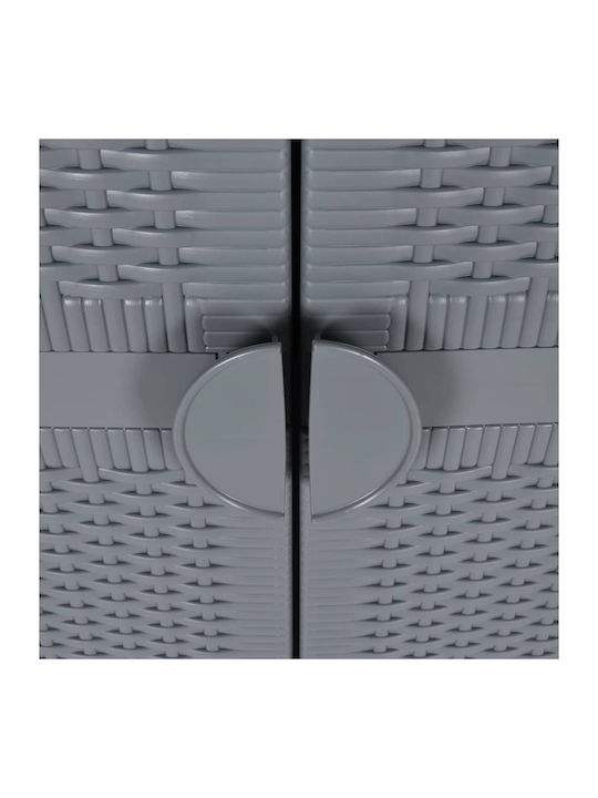 Double-leaf Polypropylene Outdoor Storage Cabinet with 4 Shelves 65x45x172 cm