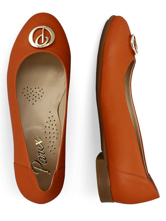 Damen Ballerinas in Orange Farbe