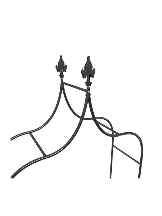 Gartenbögen aus Metall in Schwarz Farbe 120x38x260cm 2Stücke