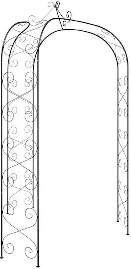 Gartenbogen aus Metall in Schwarz Farbe 180x180x255cm