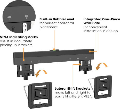 Brateck LED-1944 LED-1944 Wall TV Mount up to 32" and 75kg