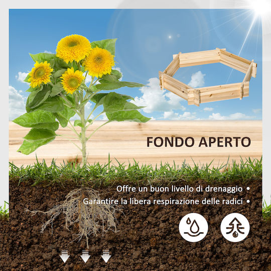 Outsunny Υλικό Περίφραξης Κήπου από Ξύλο 100εκ.