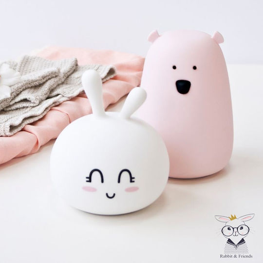 Rabbit & Friends Kids Decorative Lamp White 13.1x12.3x14εκ.