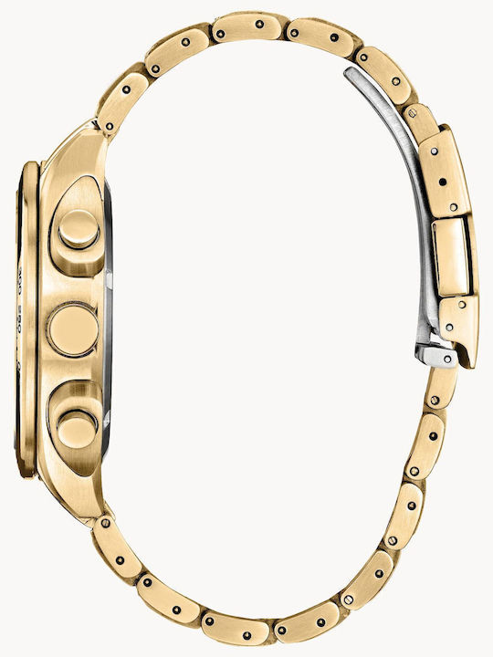 Citizen Carson Men's Watch 43mm Chronograph Eco - Drive with Gold Metal Bracelet