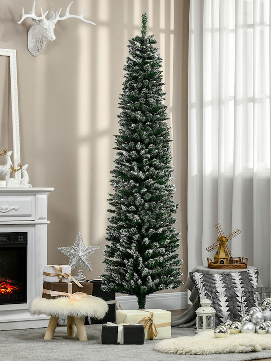 Weihnachtsbaum Schlank Beschneit 190cm mit 570 Zweige