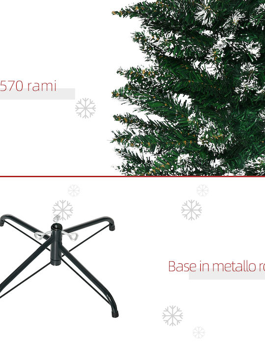 Weihnachtsbaum Schlank Beschneit 190cm mit 570 Zweige