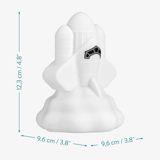 Navaris LED Детско Декоративно Осветление Touch Silicone Night Light Бял 9.6x9.6см