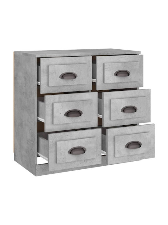 Bufet cu Sertare Gri 70x35.5x67.5cm