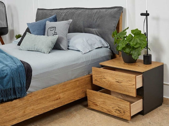 Ody Bedroom Furniture Set with Slats 160x200cm 6 Pieces
