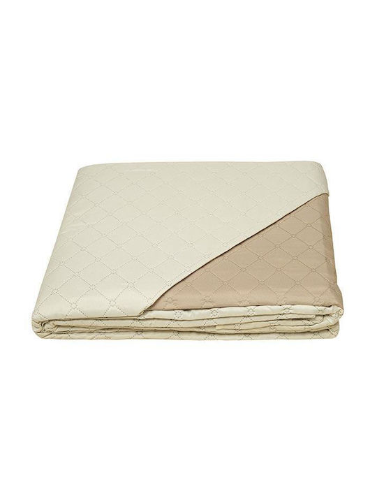 Sunshine Fiber Coverlet Queen Size Microfiber Beige 240x250cm